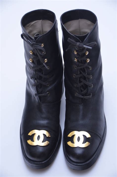 chanel sneakers vintage|vintage chanel combat boots.